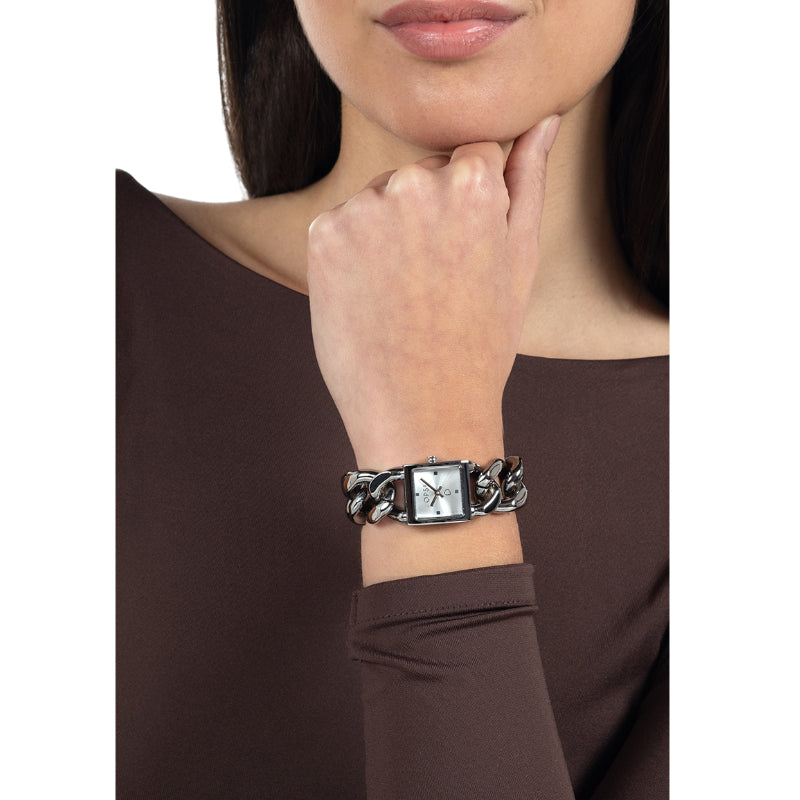 Orologio Donna Ops Acciaio Dorato SQUARE CHAIN Catena OPSPW-1168-4450