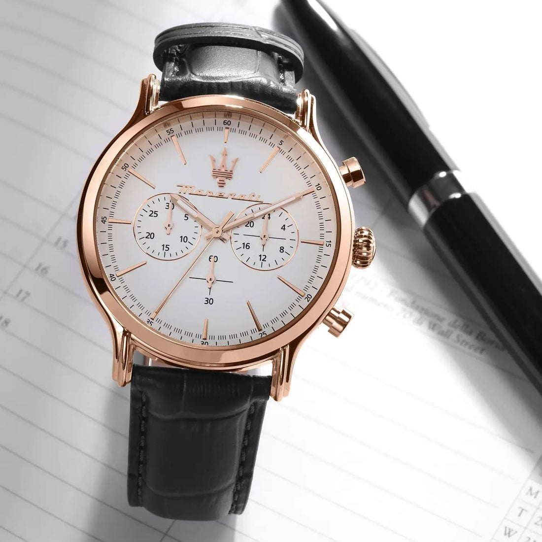Orologio Uomo Maserati Quarzo Cronografo Rosè Acciaio Bianco R8871618016