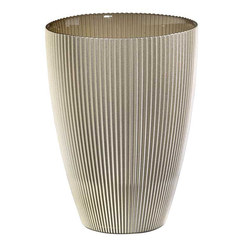 Vaso cristallo Onlylux Burano MIlle righe tondo  Corda 24 cm OL02118