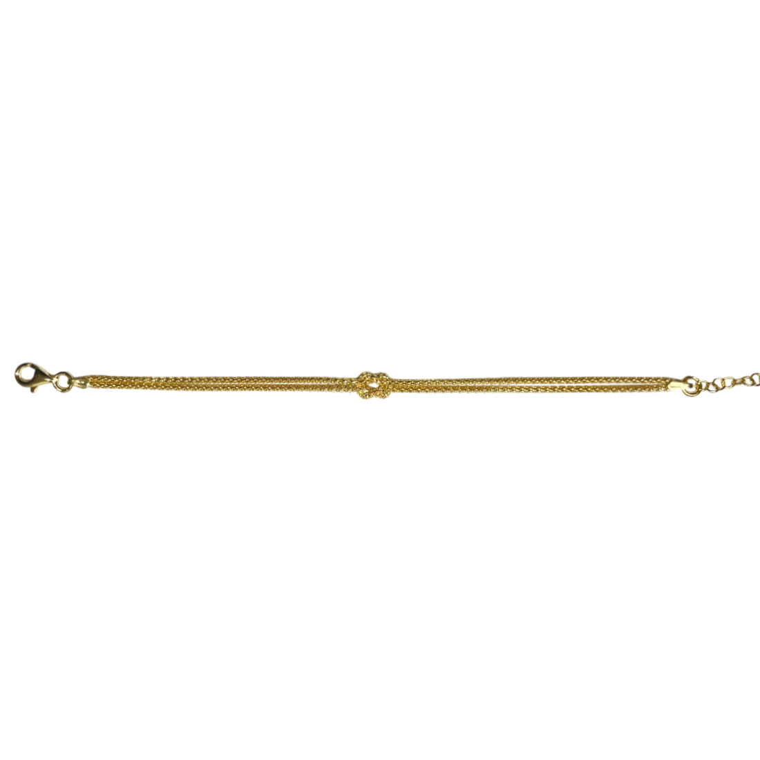 Bracciale Unisex Re Mida Nodo Maglia Fope Argento Dorato 925 BR Med 19G