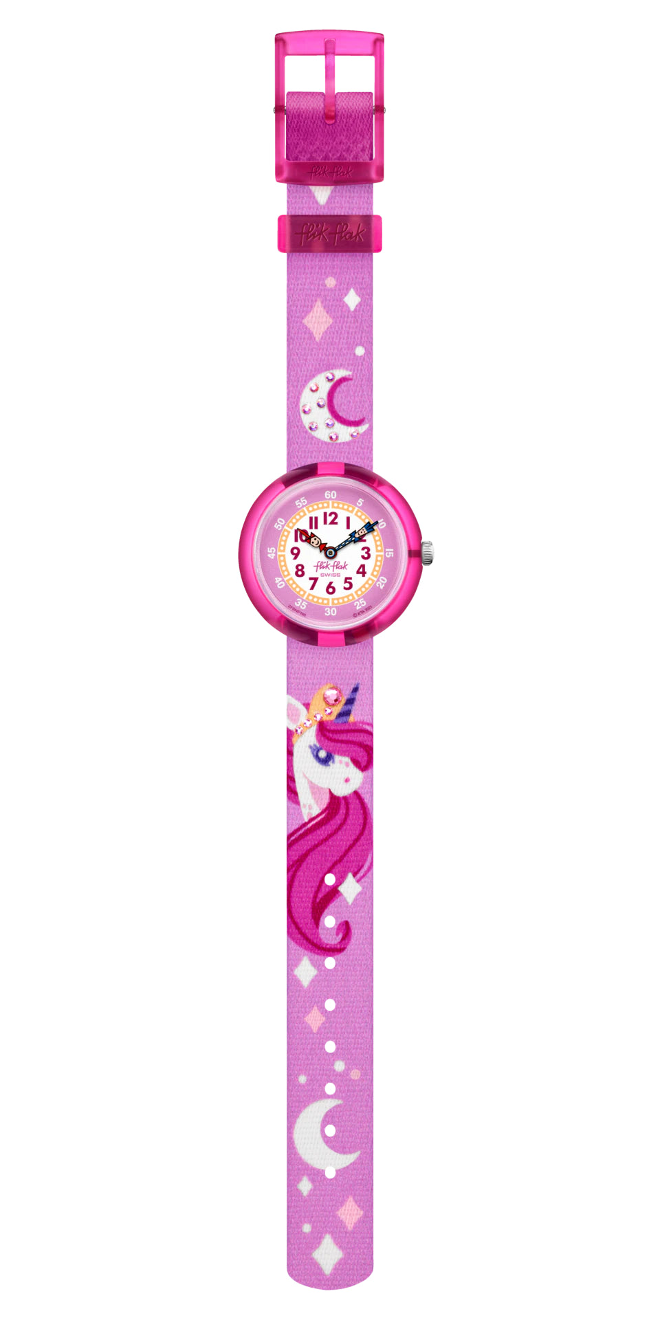 Orologio Bambina Swatch Flik Flak Dreaming Unicorn Quarzo Solo Tempo Rosa ZFBNP195