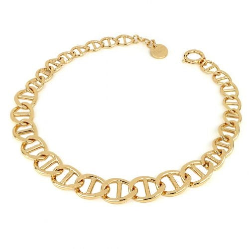 Collana Donna Unoaerre Bronzo Dorato Maglia Traversino 504584