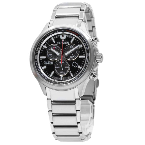 Orologio Uomo Titanio Citizen Eco Drive Cronografo Data Quarzo AT2470-85E