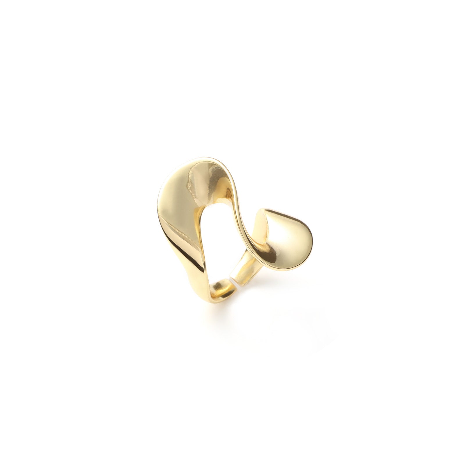 Anello Donna Unoaerre Zig Zag Bronzo Dorato Ondulato Lucido 566140