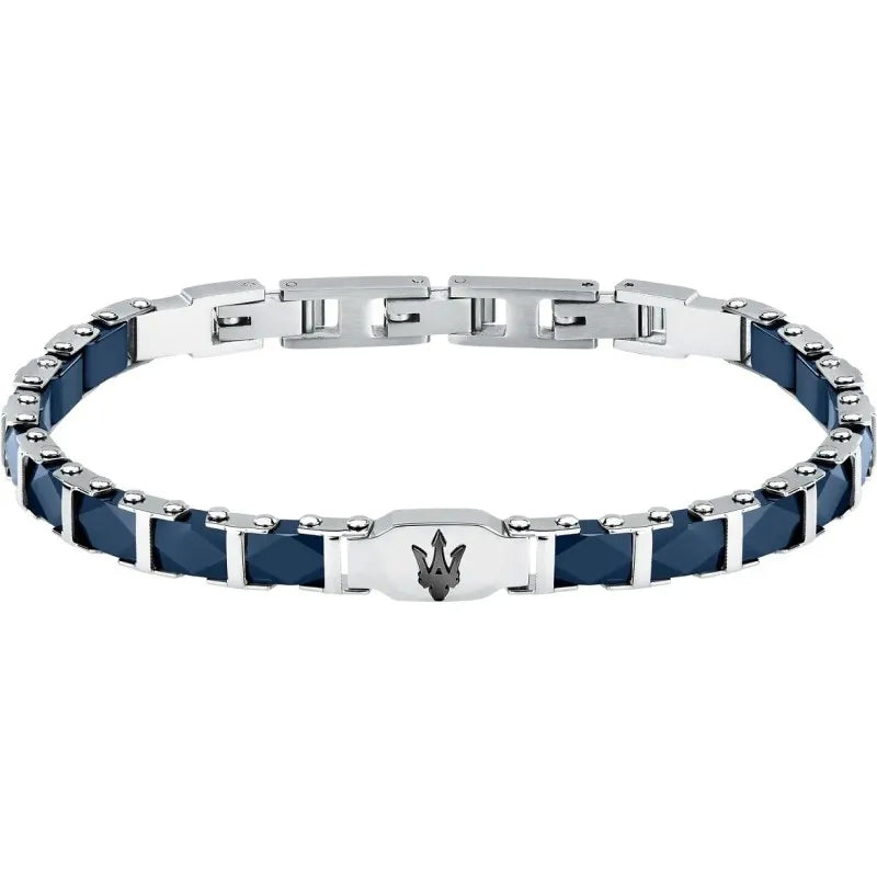 Bracciale Uomo Acciaio Maserati  e Ceramica  Blu JM424ATZ45