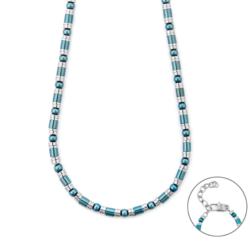Collana Uomo 4US Cesare Paciotti Acciaio Biglie Blu 4UCL7527