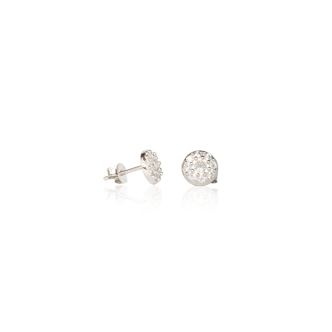 Orecchini Donna Re Mida Argento 925 Con Zirconi Bianchi O022