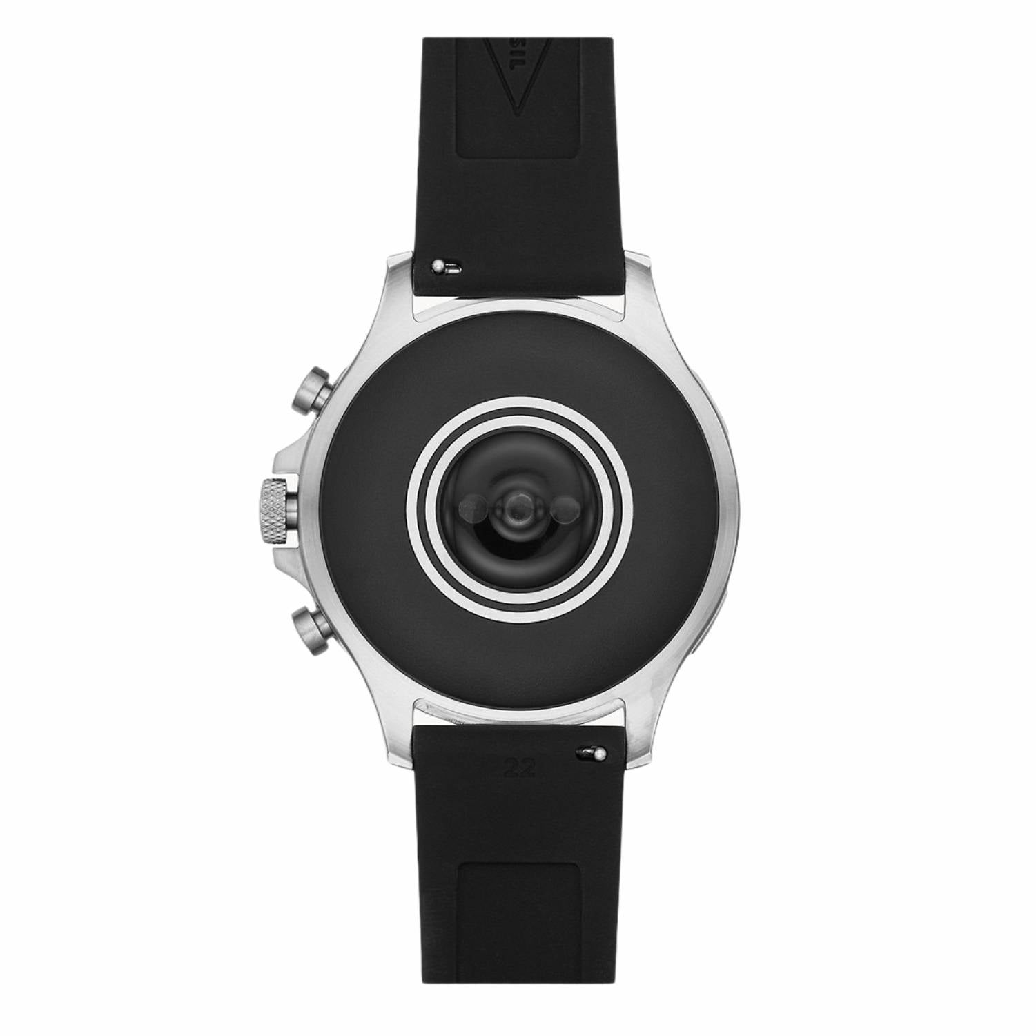 Orologio Uomo Fossil Acciaio Smartwatch Wear OS Nero Gomma FTW4041