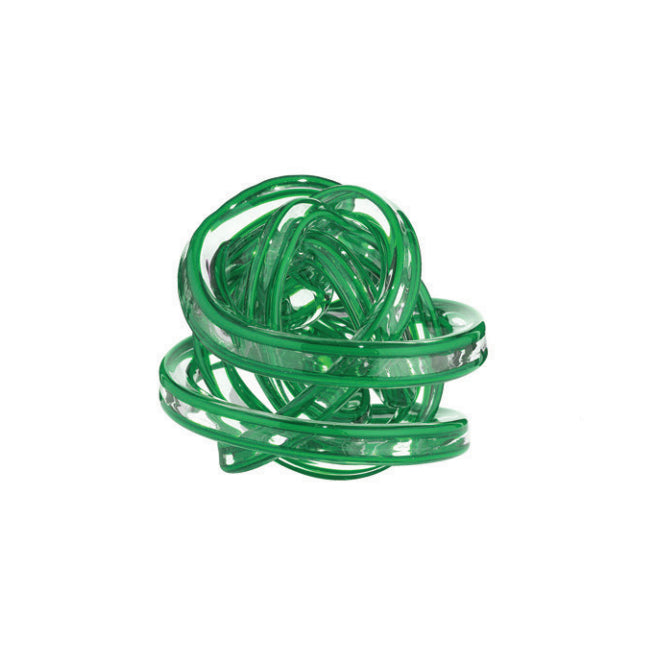 Scultura Cristallo Onlylux Nodo Dell'Amore Stripes Verde 14 cm OL2373