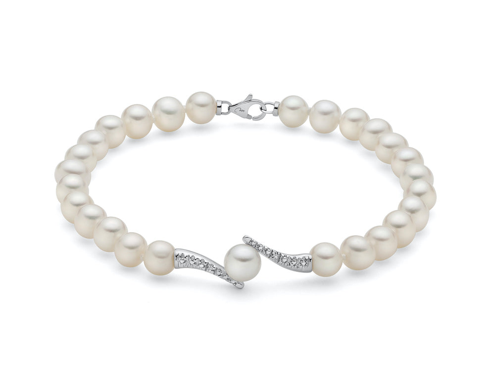 Bracciale Donna Miluna  Di perle  Con  diamanti PBR3352