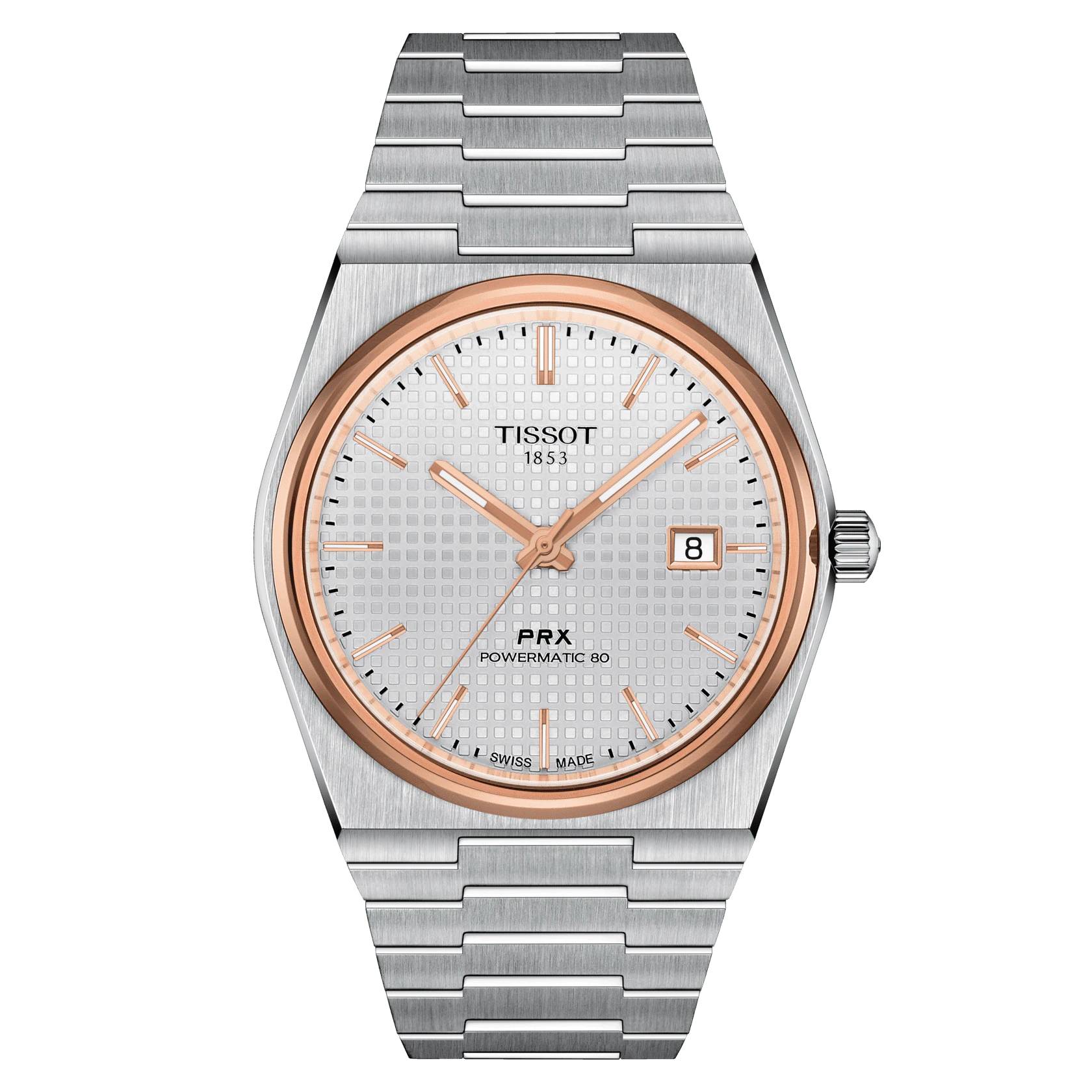 Orologio Acciaio Uomo Tissot Classic Prx Powermatic 80 Data Movimento Svizzero