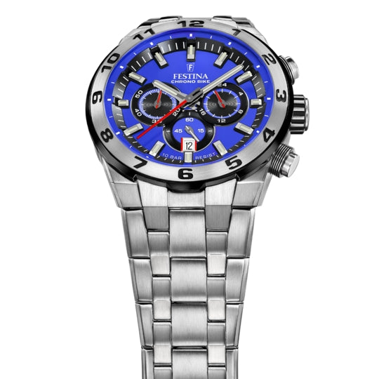 Orologio Uomo Festina Crono Bike Blu Violetto Nero Acciaio 10 ATM F20670/3