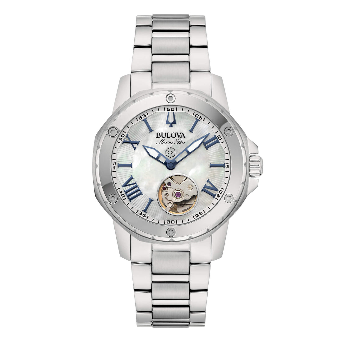 Orologio Donna Bulova Marine Star Lady Automatico Madreperla Acciaio 96L326