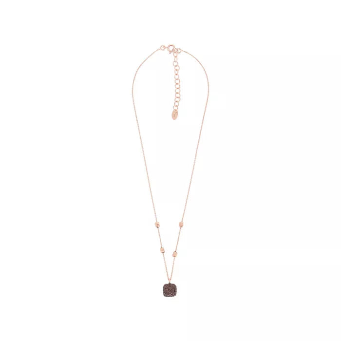 Collana Donna Pesavento Argento 925 Rosè Quadrato Polvere di Diamanti WPLVE2106
