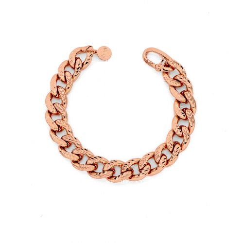 Bracciale Donna Unoaerre Bronzo Sfaccettato Rosato Maglia Groumette 497981