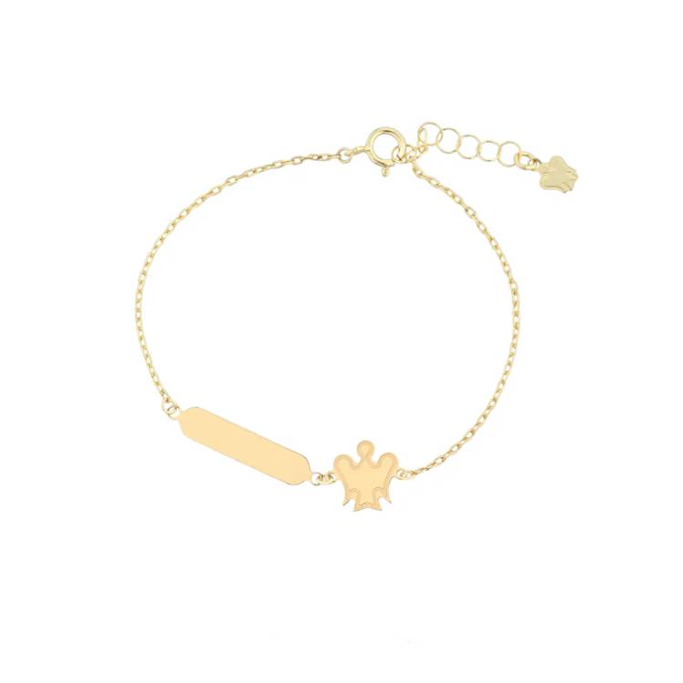 Bracciale Roberto Giannotti Bimba Oro 9 KT Angelo Personalizzabile NKT479