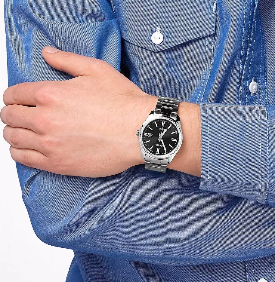 Orologio Unisex Acciaio Casio Quarzo Nero MTP-1302PD-1A1VEF