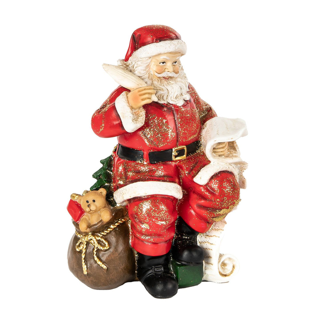 Babbo Natale Scroll Goodwill Artigianale Pupazzo Altezza 13 cm MC 37004