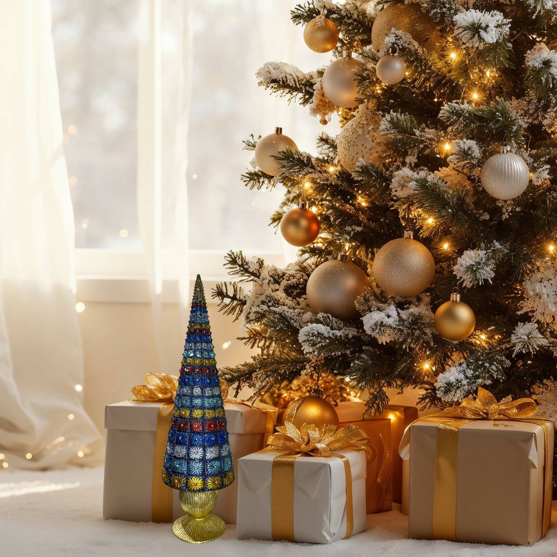 Albero Fade Porcellana Blu Oro 0014