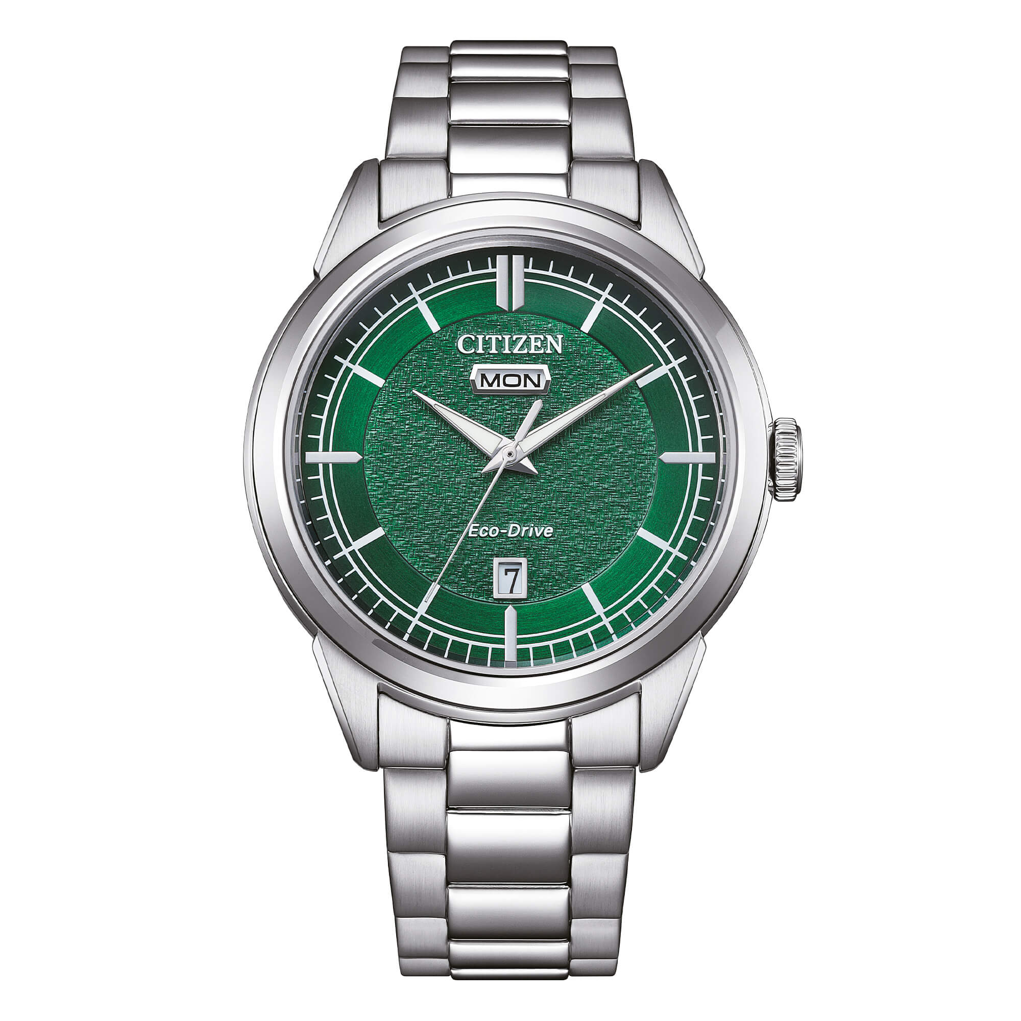 Orologio Uomo Citizen Verde Eco-Drive Acciaio Data AW0151-85X