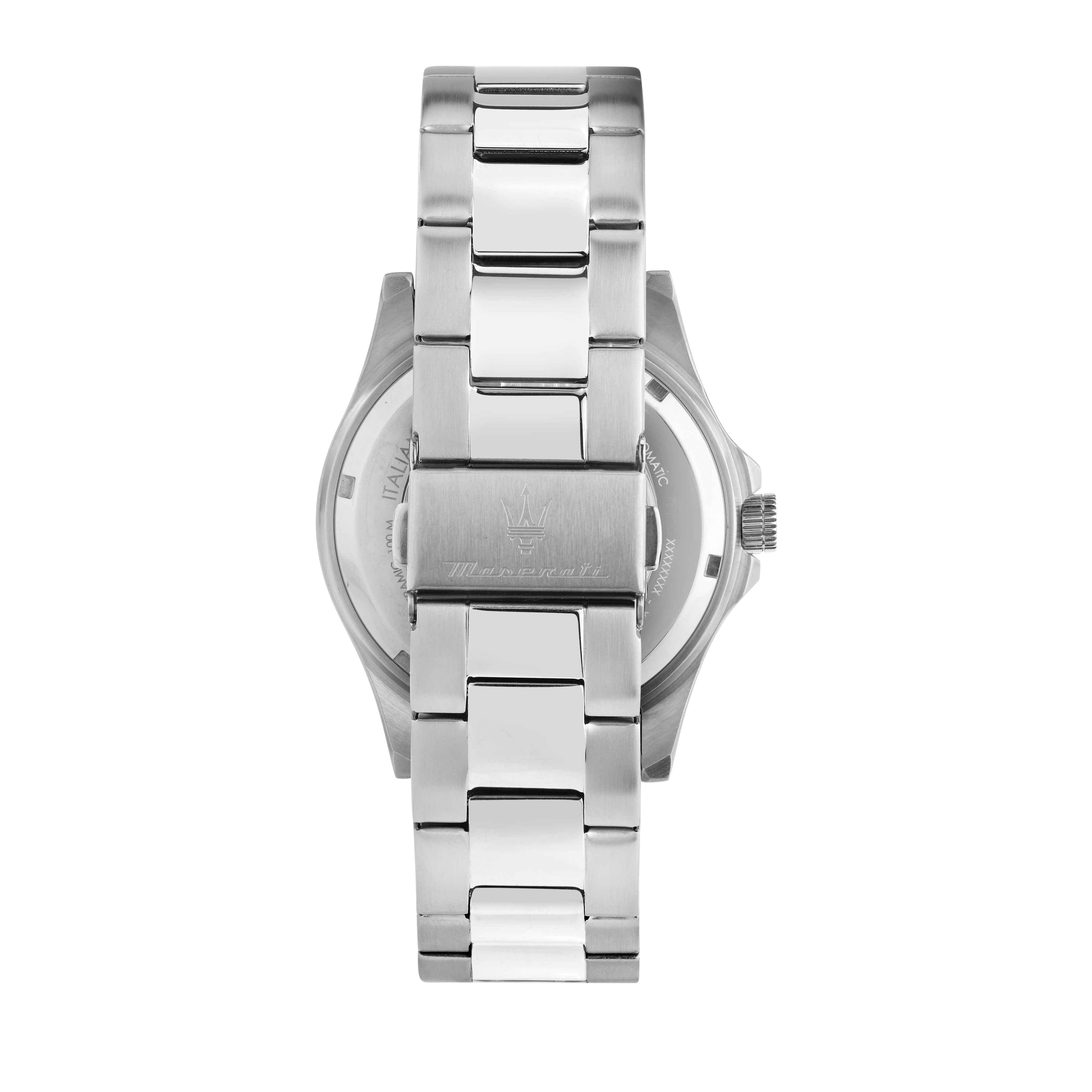 Orologio Uomo Maserati Acciaio Automatico Data Solo Tempo Nero 100 M R8823100002