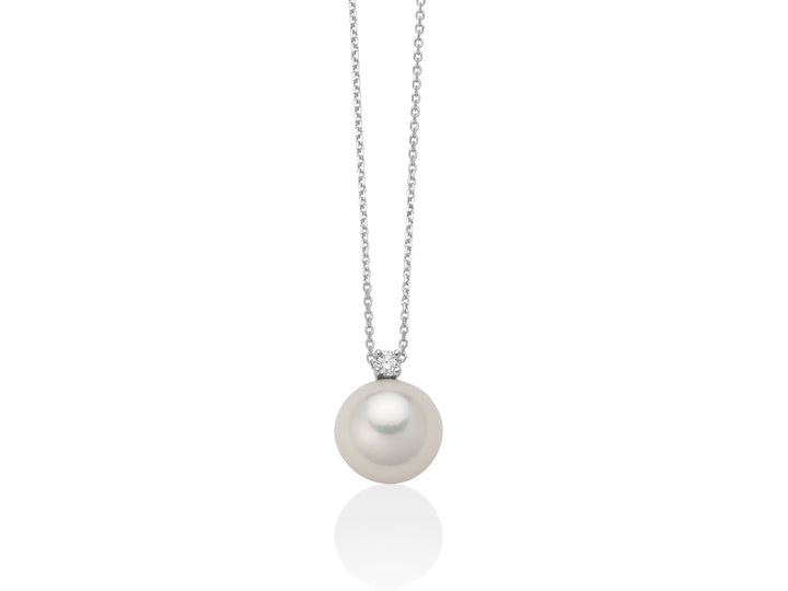 Collana Donna Miluna Girocollo ORO 750 Perle con  diamanti PCL3931