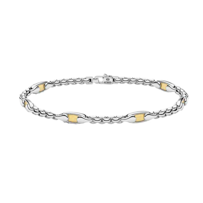 Bracciale Uomo Zancan Catena Argento 925 Oro 18 KT ESB392G