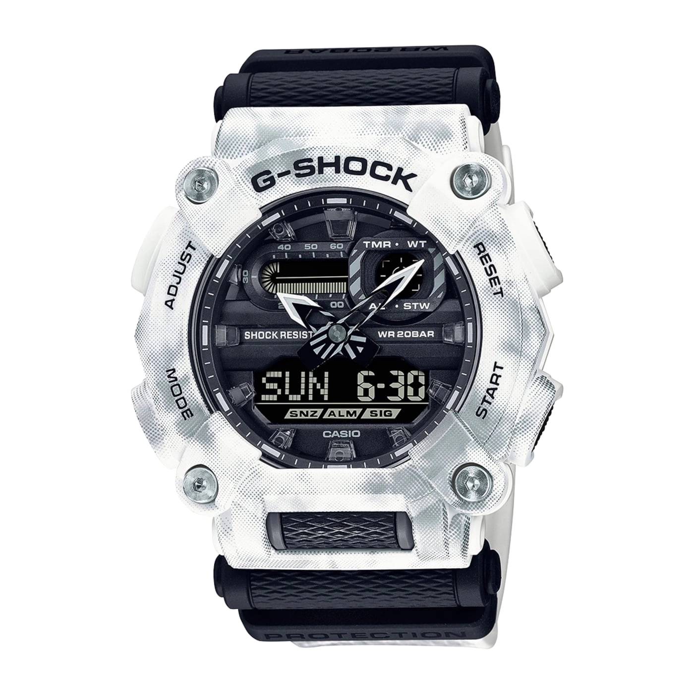 Orologio Uomo G-Shock Casio Camouflage Bianco Nero Quarzo GA-900GC-7AER
