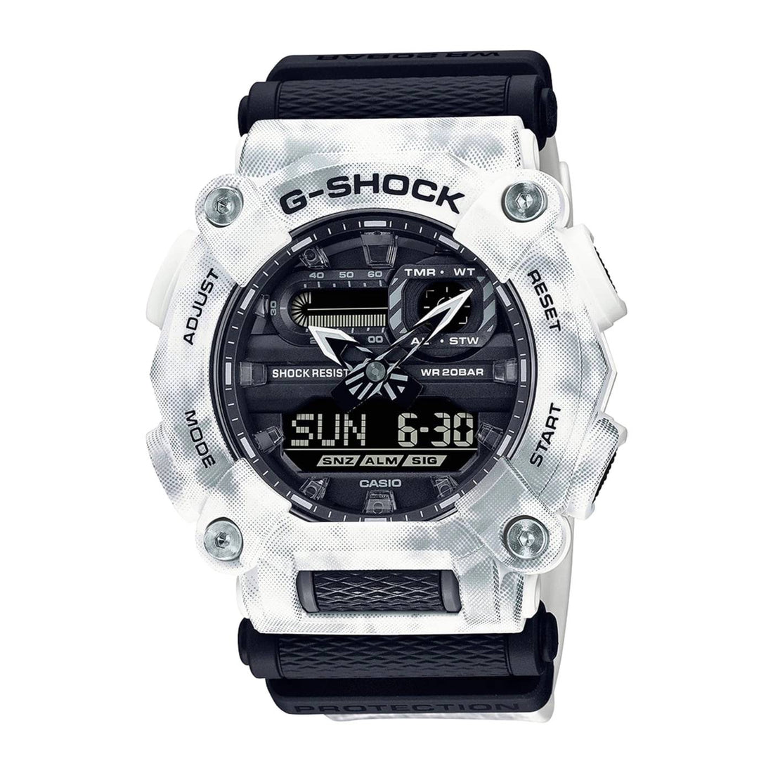 Orologio Uomo G-Shock Casio Camouflage Bianco Nero Quarzo GA-900GC-7AER