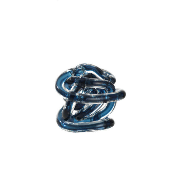 Scultura Cristallo Onlylux Nodo Dell'Amore Blu 8 cm OL01779