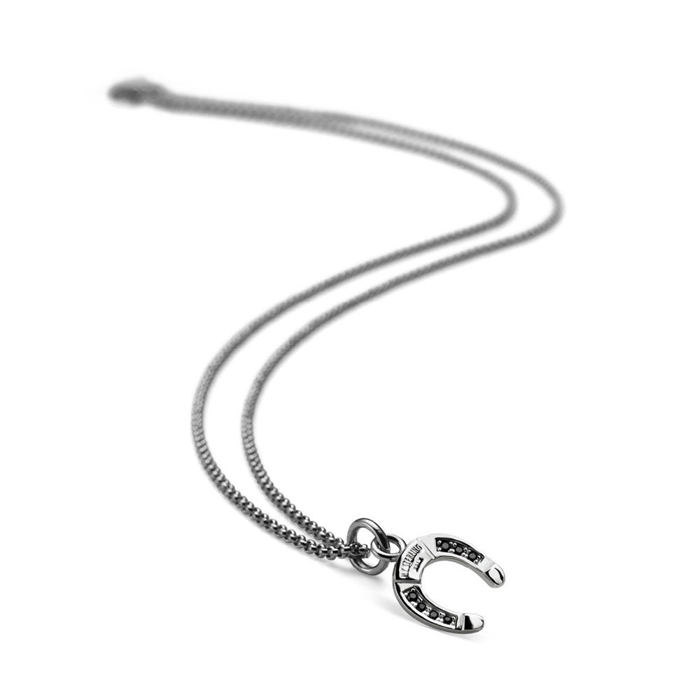 Collana Uomo Maria Cristina Sterling Argento 925 Ferro Di Cavallo Zirconi G2314