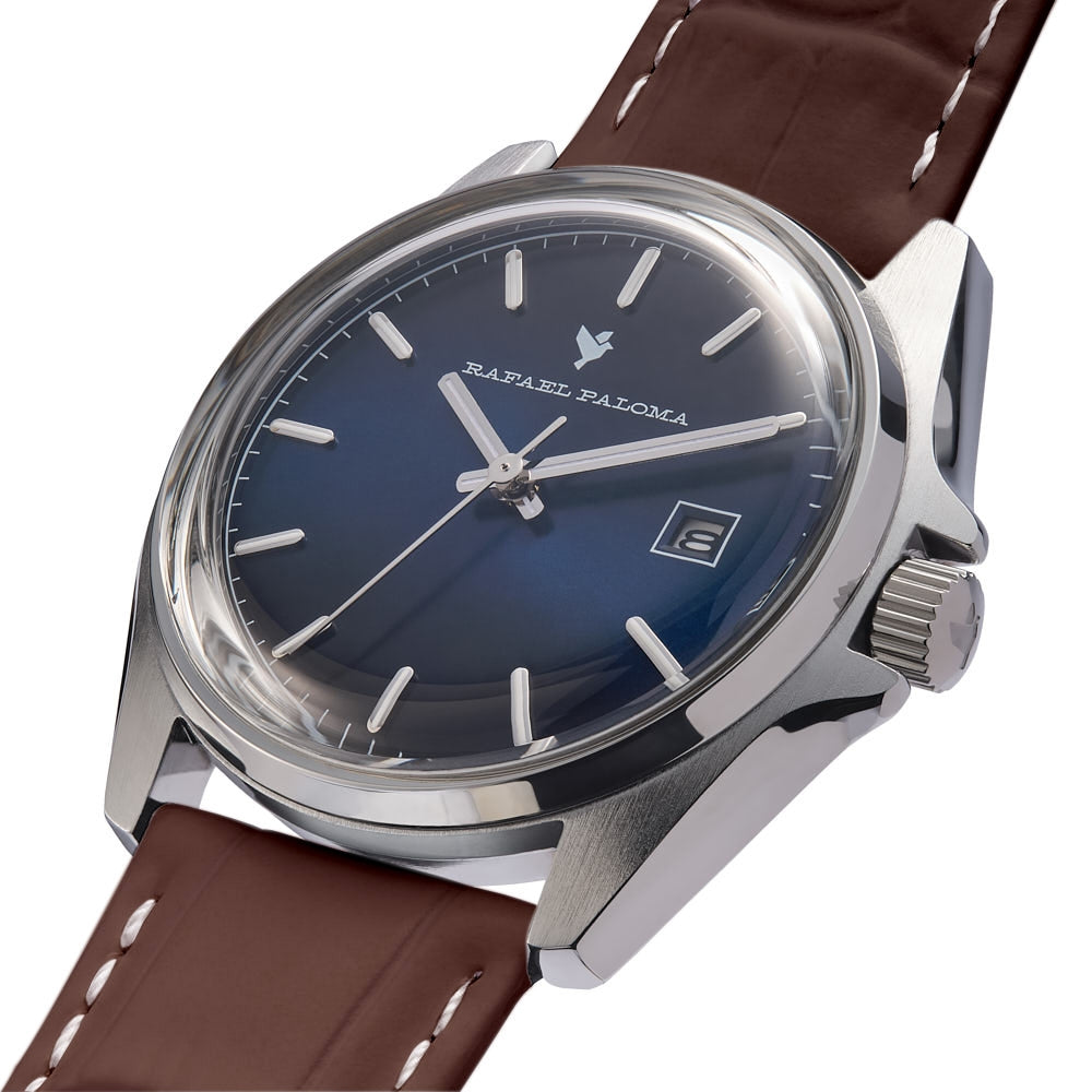 Orologio Uomo Acciaio  e cinturino pelle ORP001001