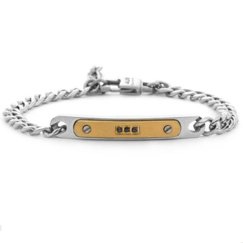 Bracciale Uomo 4US Cesare Paciotti Acciaio Targhetta 4UBR7857
