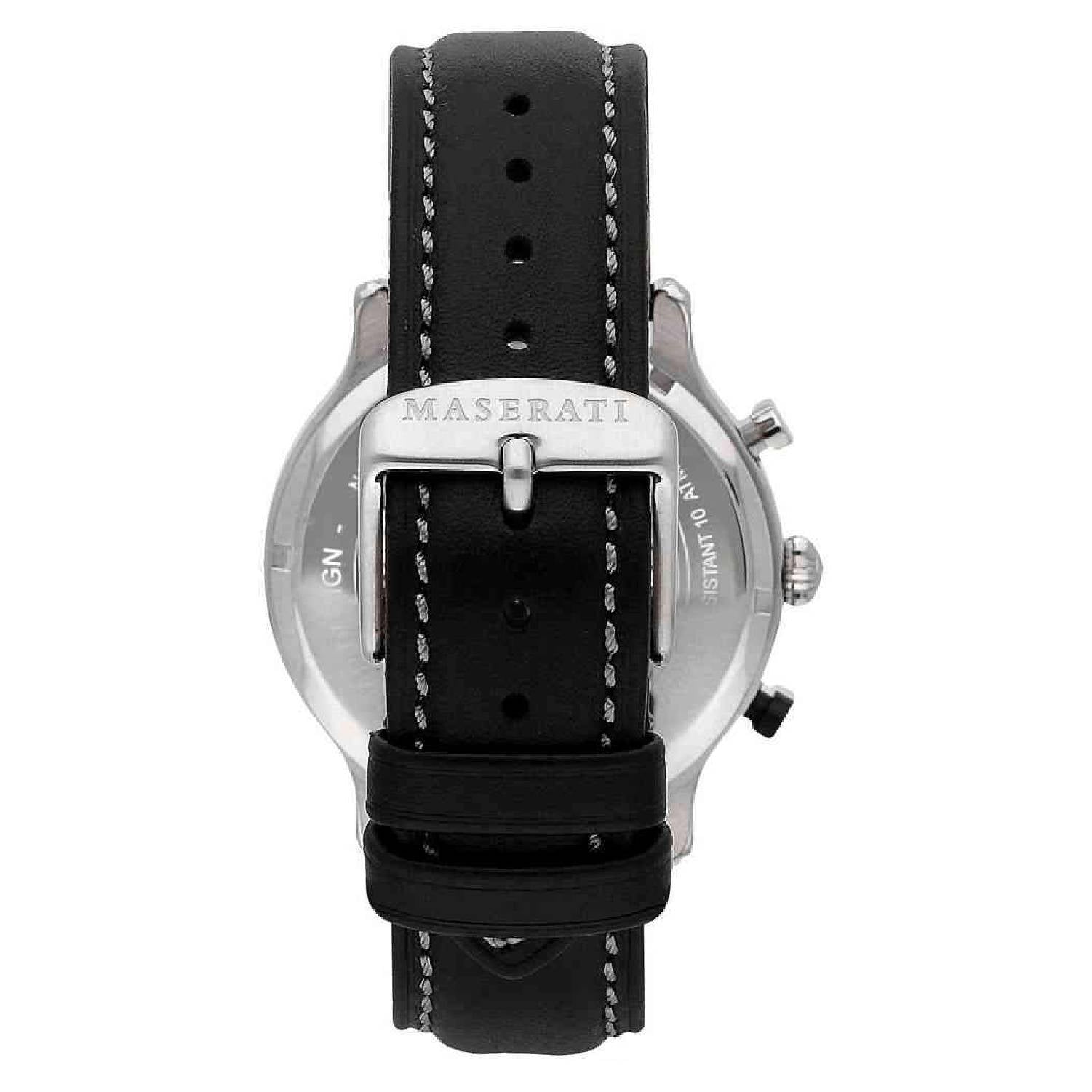 Orologio Uomo Acciaio Maserati Cronografo Legend Data Nero Arancione R8851138003
