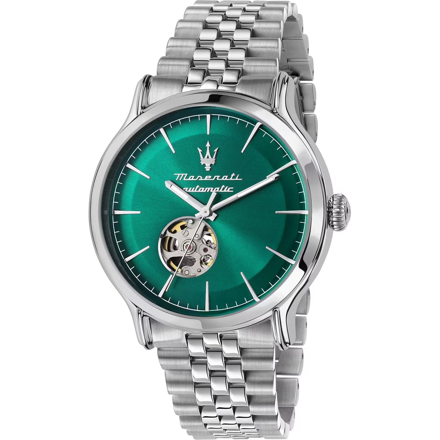 Orologio Uomo Maserati Acciaio Open Heart Verde Automatico Solo Tempo R8823118019