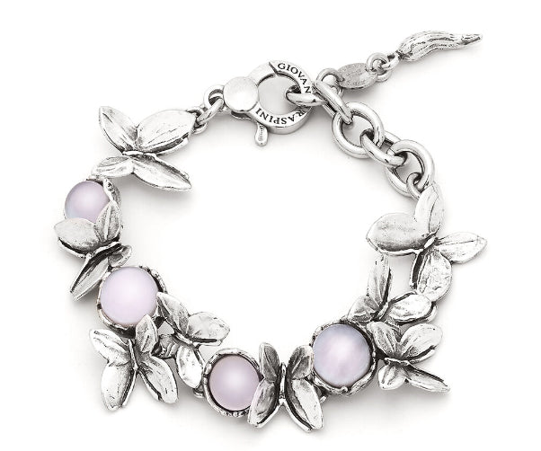 Bracciale Donna Giovanni Raspini Argento 925 Madreperla Rosa Quarzo Idrotermale 11383