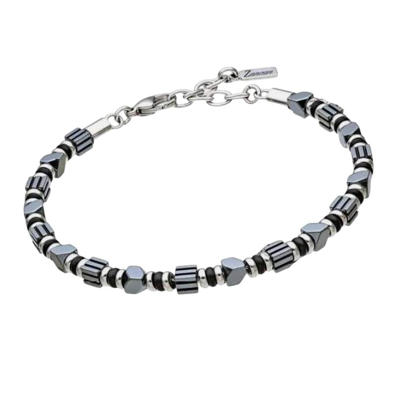 Bracciale Uomo Zancan Catena Acciaio Dischetti Grigio UHB135