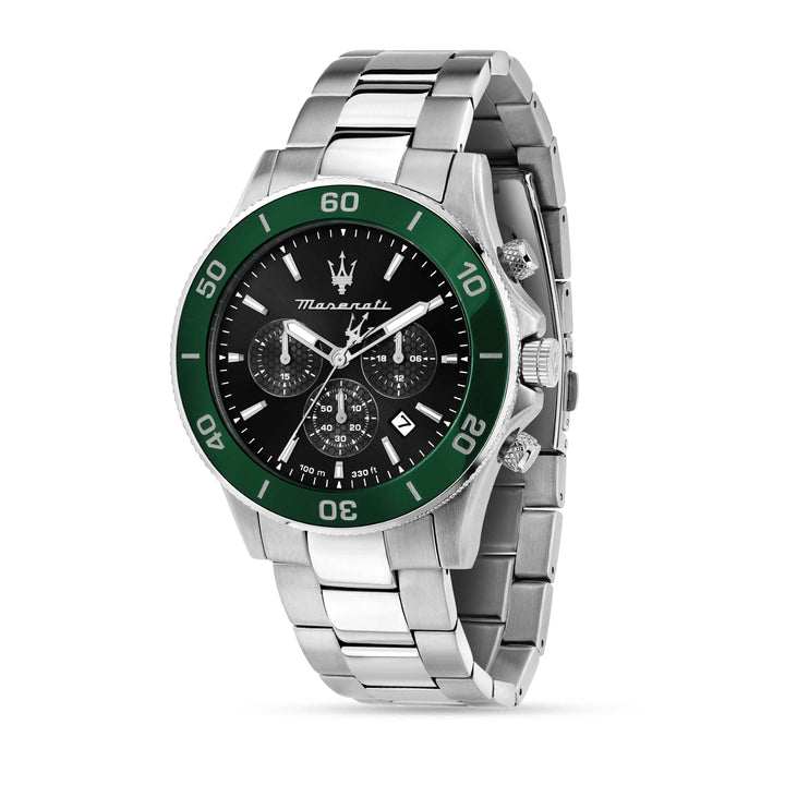 Orologio Uomo Maserati Acciaio Quarzo Cronografo nero Data 100 M R8873600008