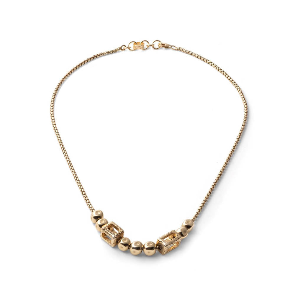 Collana Donna Maria Cristina Sterling Argento Dorato 925 Cubik G4973D