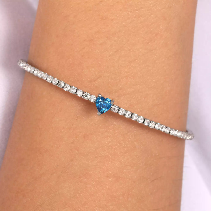 Bracciale Donna La Petite Story Acciaio Con Zirconi Bianchi E Cuore Zircone Blu LPS05ASD21