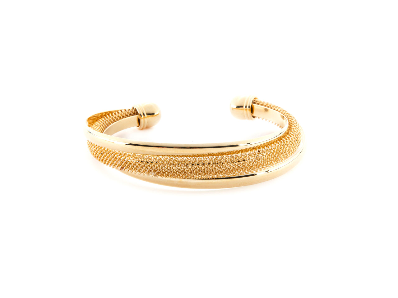 Bracciale Donna Acciaio dorato 4US cesare paciotti semirigido a rete 4UBR7341W
