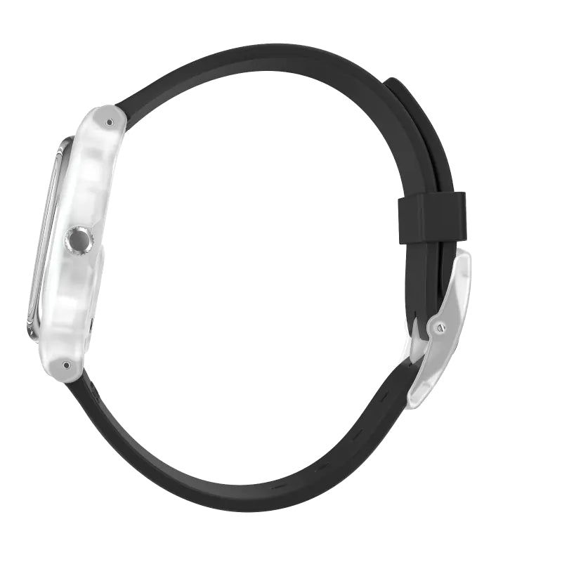 Orologio Uomo Swatch Quarzo Solo Tempo Doppia Data Numeri Nero GE726