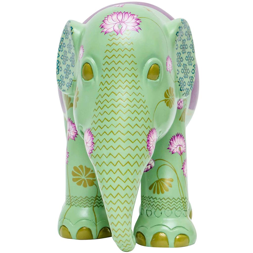 Scultura Elefante Onlylux Tara Astamangala 20 Cm Resina Dipinto A Mano 8858831253865