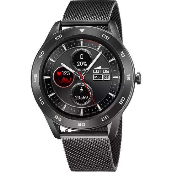 Orologio Lotus Uomo Smartwatch Acciaio Maglia Milano Nero Doppio Cinturino 50011/1
