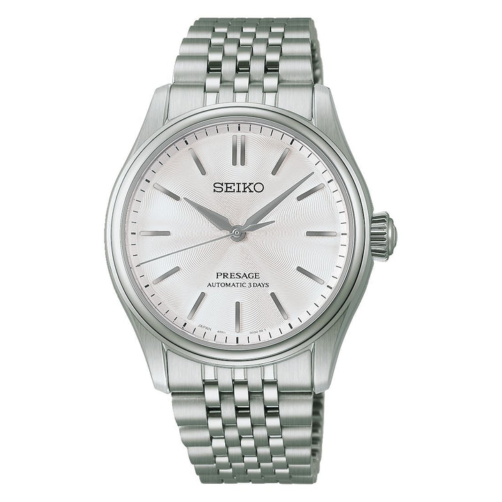 Orologio Uomo Seiko Presage Automatico Bianco Acciaio HCC001J1