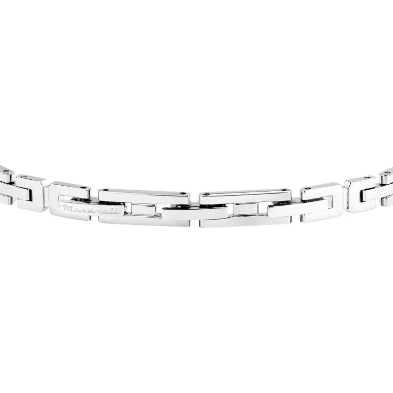 Bracciale Uomo Maserati Acciaio Bicolore Targhetta Centrale Con zirconi JM125ATY25
