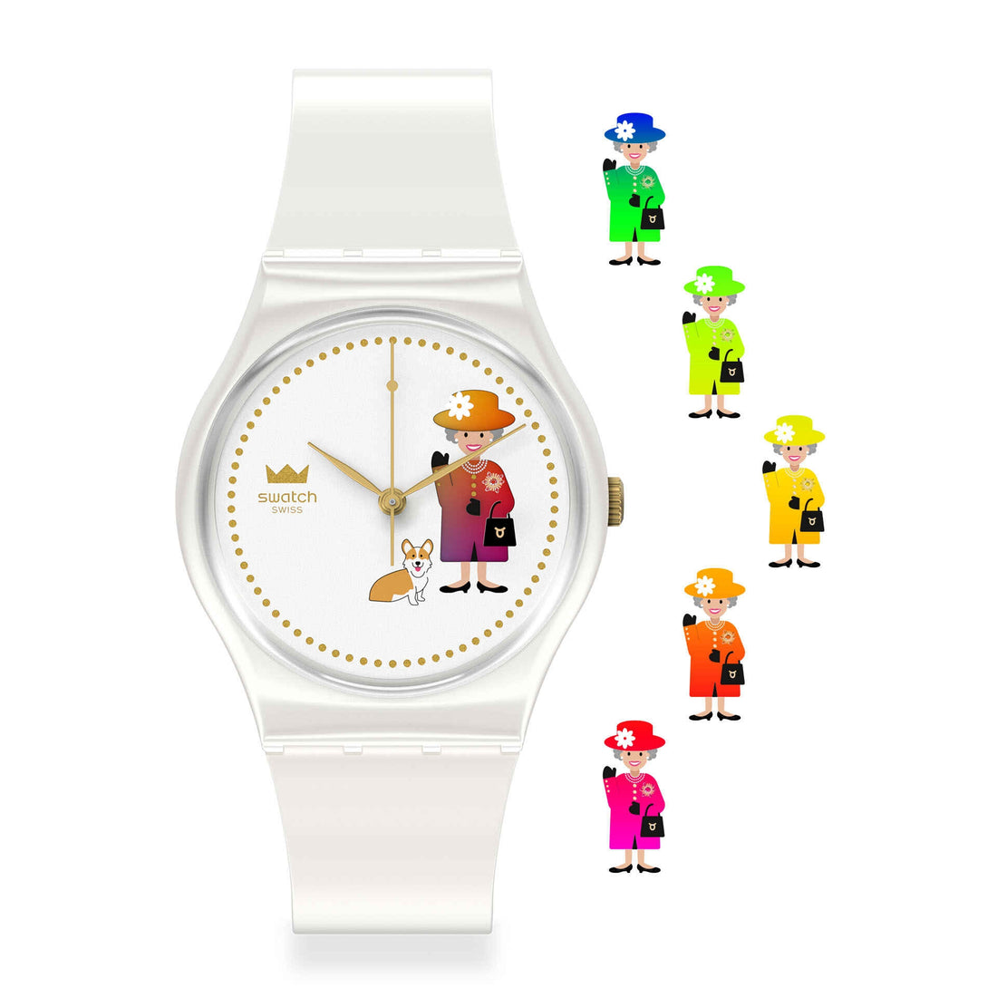 Orologio Donna Swatch Regina Elisabetta Cambio Abito GZ711