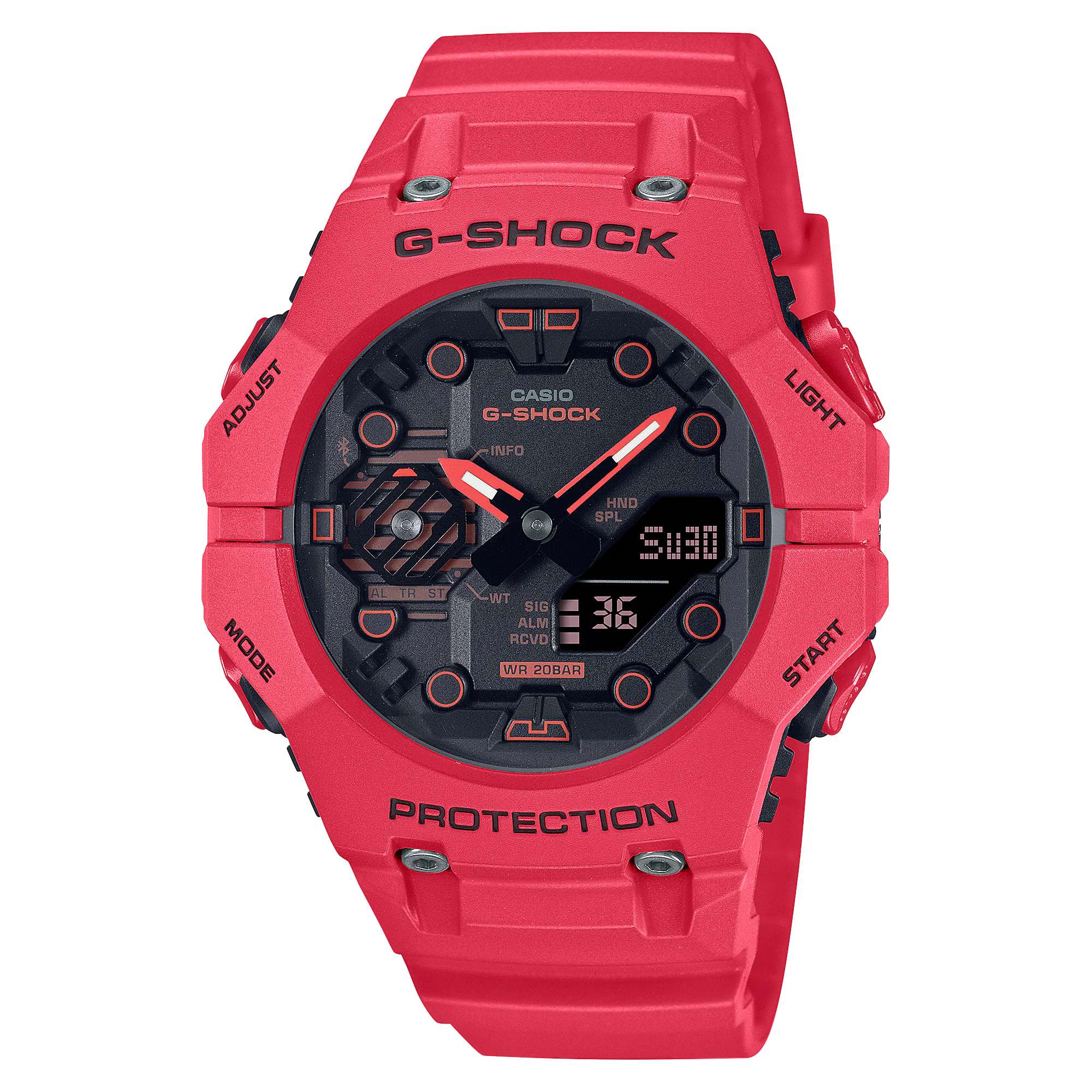 Orologio Uomo Casio G-SHOCK  Analogico Digitale Rosso Quarzo Bluetooth GA-B001-4AER