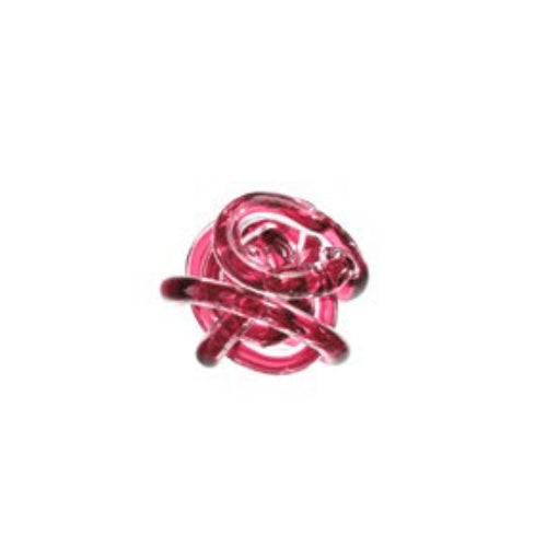 Scultura Cristallo Onlylux Nodo Dell'Amore Rosa Nodino 6,5 cm OL02944