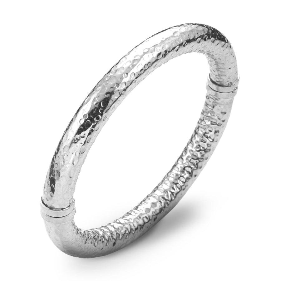 Bracciale Donna Giovanni Raspini Argento 925 Martellato Bangle Rock Medio 10239